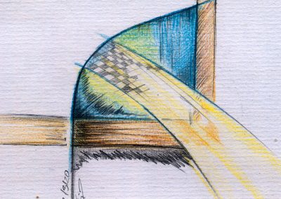 "Chorro de luz" Dibujo lápices de colores