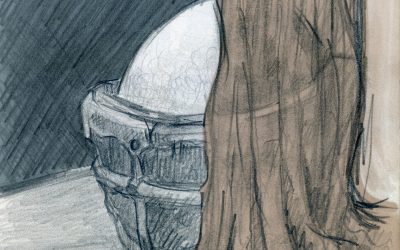 «El güevón». Dibujo a lápiz y pintado digital. 2014