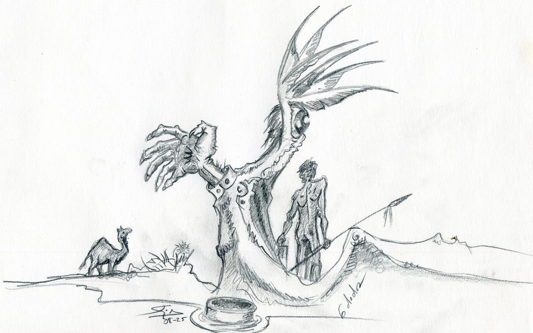 «6 dedos» Dibujo a lápiz